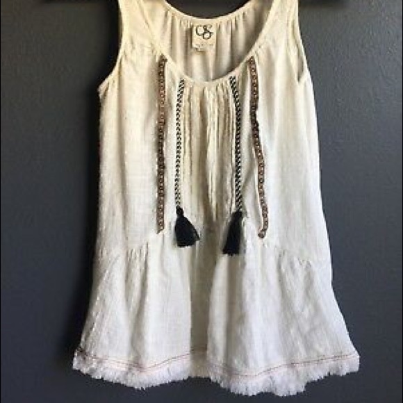 Anthropologie ONE SEPTEMBER boho tank top Sz. Sm - Picture 2 of 6